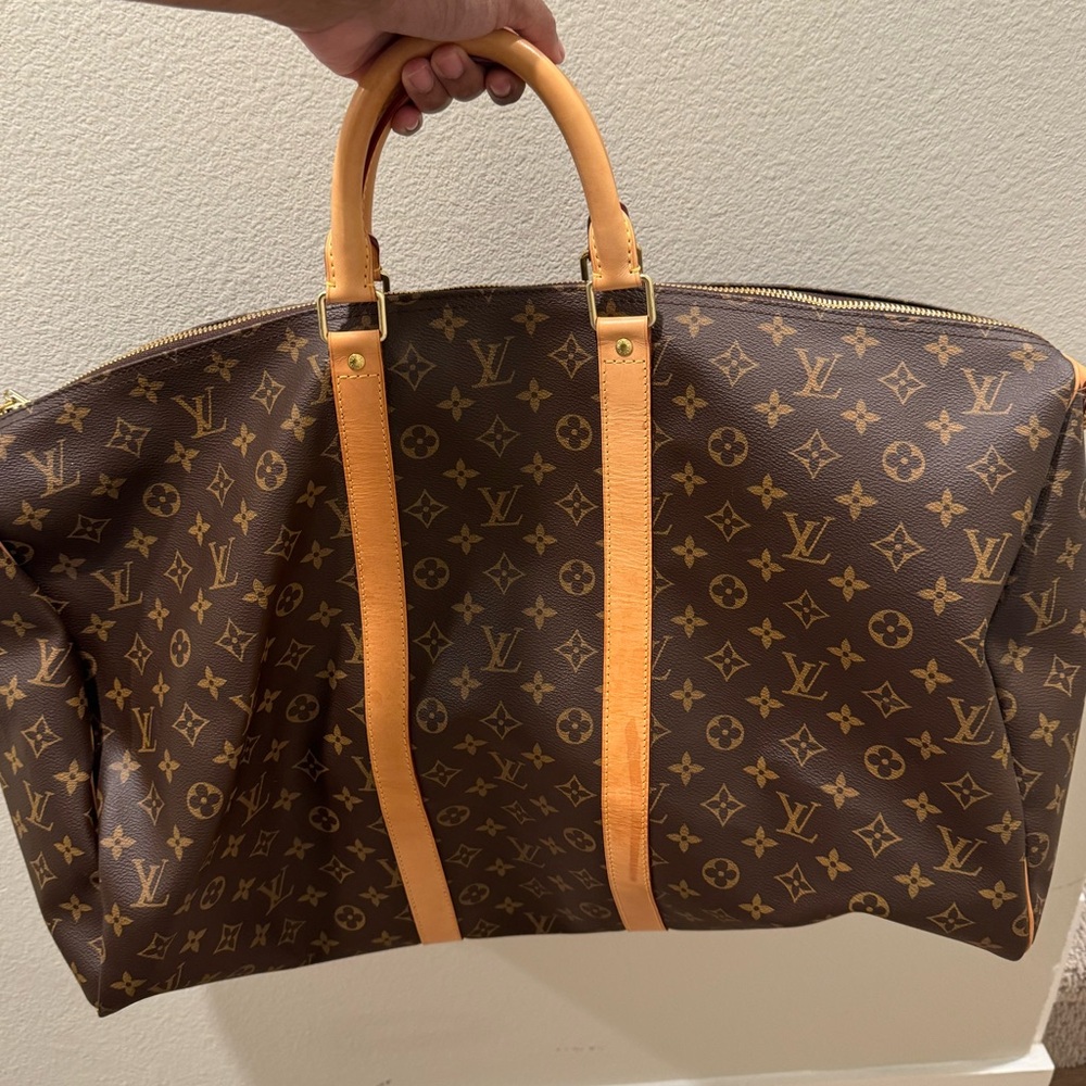 Pre owned Louis Vuitton Brown Monogram Keepall Bandoulie’re 55 - Picture 2 of 11